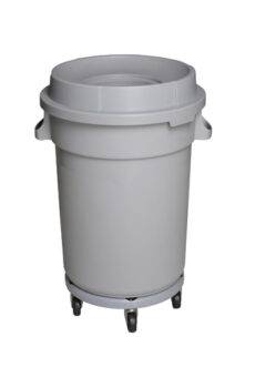 Bote para basura cilíndrico 80 litros Con ruedas tipo Embudo DUST