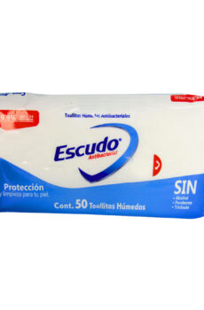 TOALLITAS ANTIBACTERIALES ESCUDO 50 PZS