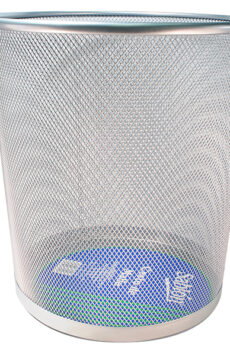 CESTO DE MALLA REDONDO METALICO SABLON COLOR GRIS 12.5 litros