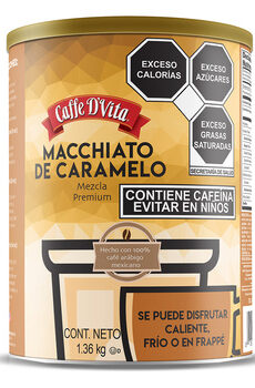 Bebida en polvo Caffe D´Vita Sabor Macchiato de Caramelo 1,36 Kg