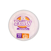 PLATO PLASTICO, PASTELERO CON 25 PZAS