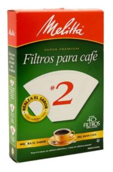 Filtros para Café Melitta Super Premium #2 40 Piezas