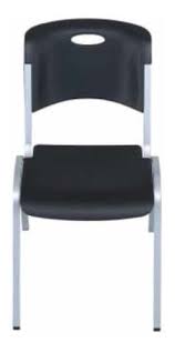 Silla Apilable Negra Lifetime