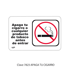 SEÑAL DE APAGA TU CIGARRO 7823 SABLON