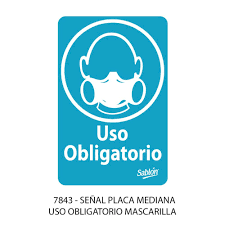 SEÑAL DE USO OBLIGATORIO DE MASCARILLA 7843