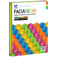 PAPEL FACIA NEON CARTA CON 250 HOJAS