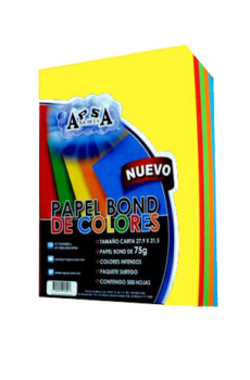 PAPEL BOND COLORES APSA MILLAR