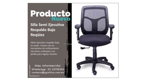 Silla Semi Ejecutiva Respaldo Bajo Reqüiez