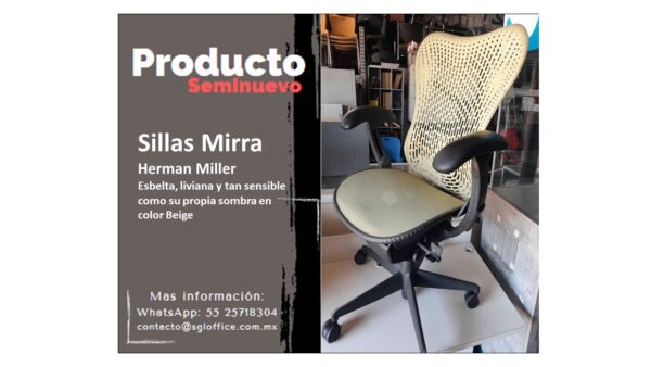 Silla Ergonómica Mirra Beige Herman Miller