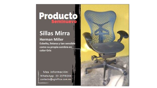 Silla Ergonómica Mirra Gris Herman Miller