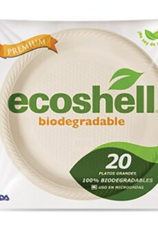 Platos Desechables Ecoshell Biodegradables Pasteleros 20 Platos