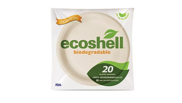 Platos Desechables Ecoshell Biodegradables Pasteleros 20 Platos