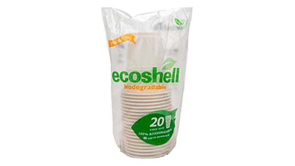 Vasos Desechables Biodegradables Ecoshell Capacidad de 12 Onzas 20 Vasos