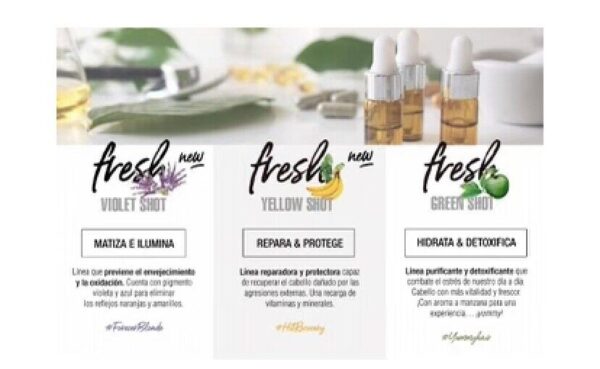Salerm Biokera Fresh Curly Booster Yellow Shot 1000 ml - Imagen 3