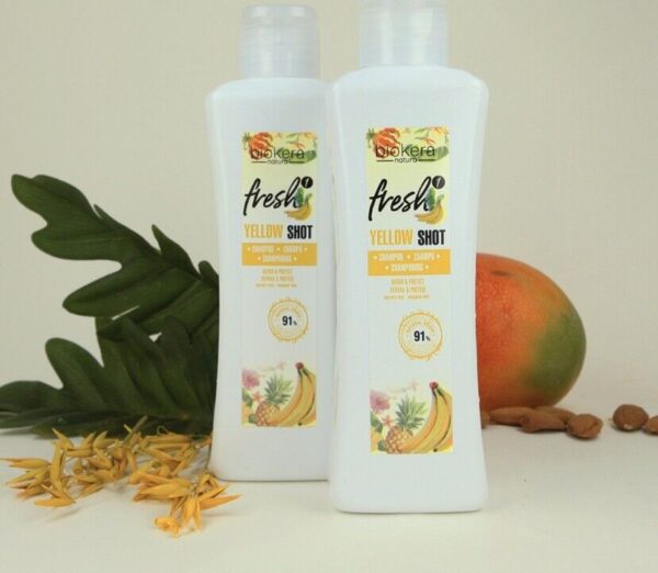 Salerm Biokera Fresh Curly Booster Yellow Shot 1000 ml - Imagen 4