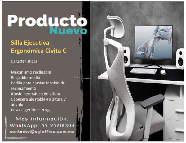 Silla Ejecutiva Ergonómica Civita C