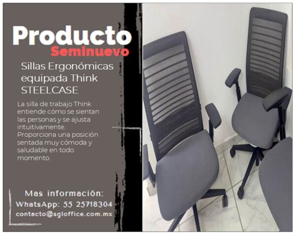 Sillas Ergonómicas equipada Think STEELCASE